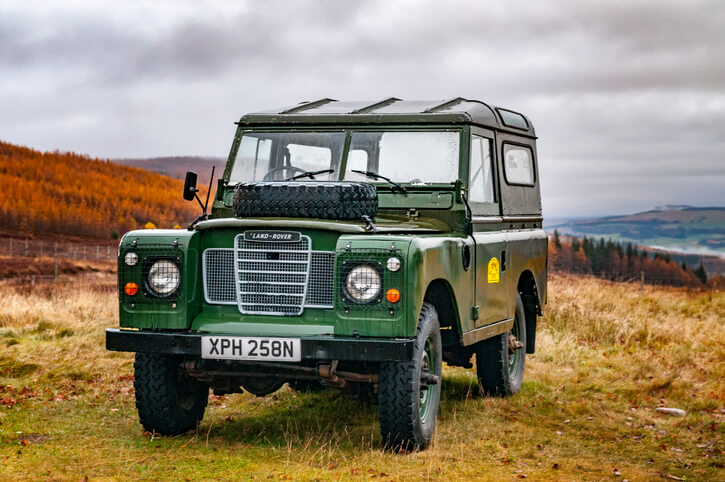 Land Rover in the countryside