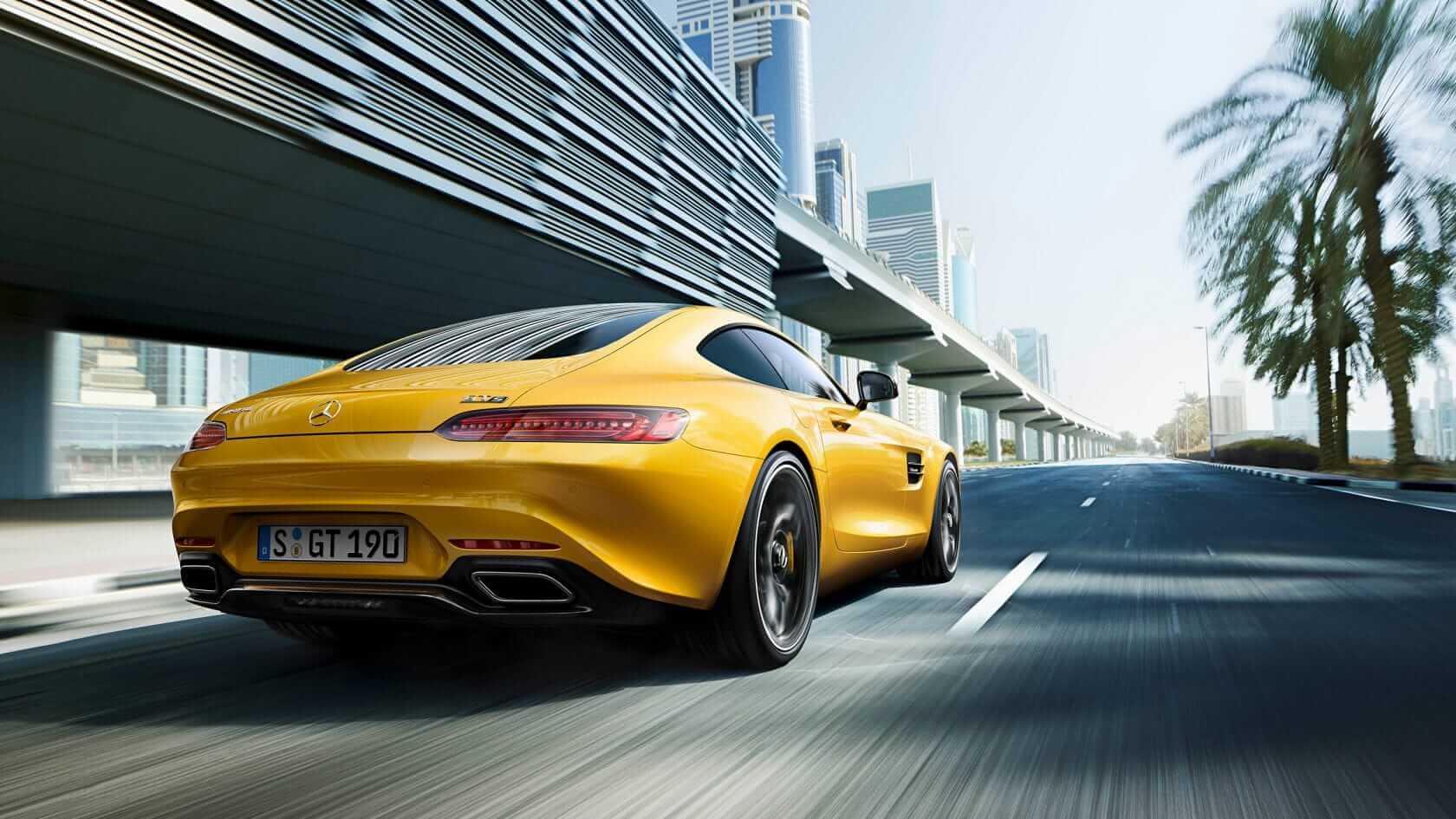 Mercedes AMG GT S rear view