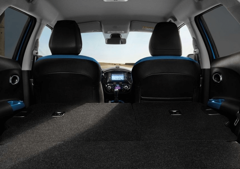 Nissan Juke seats folded down