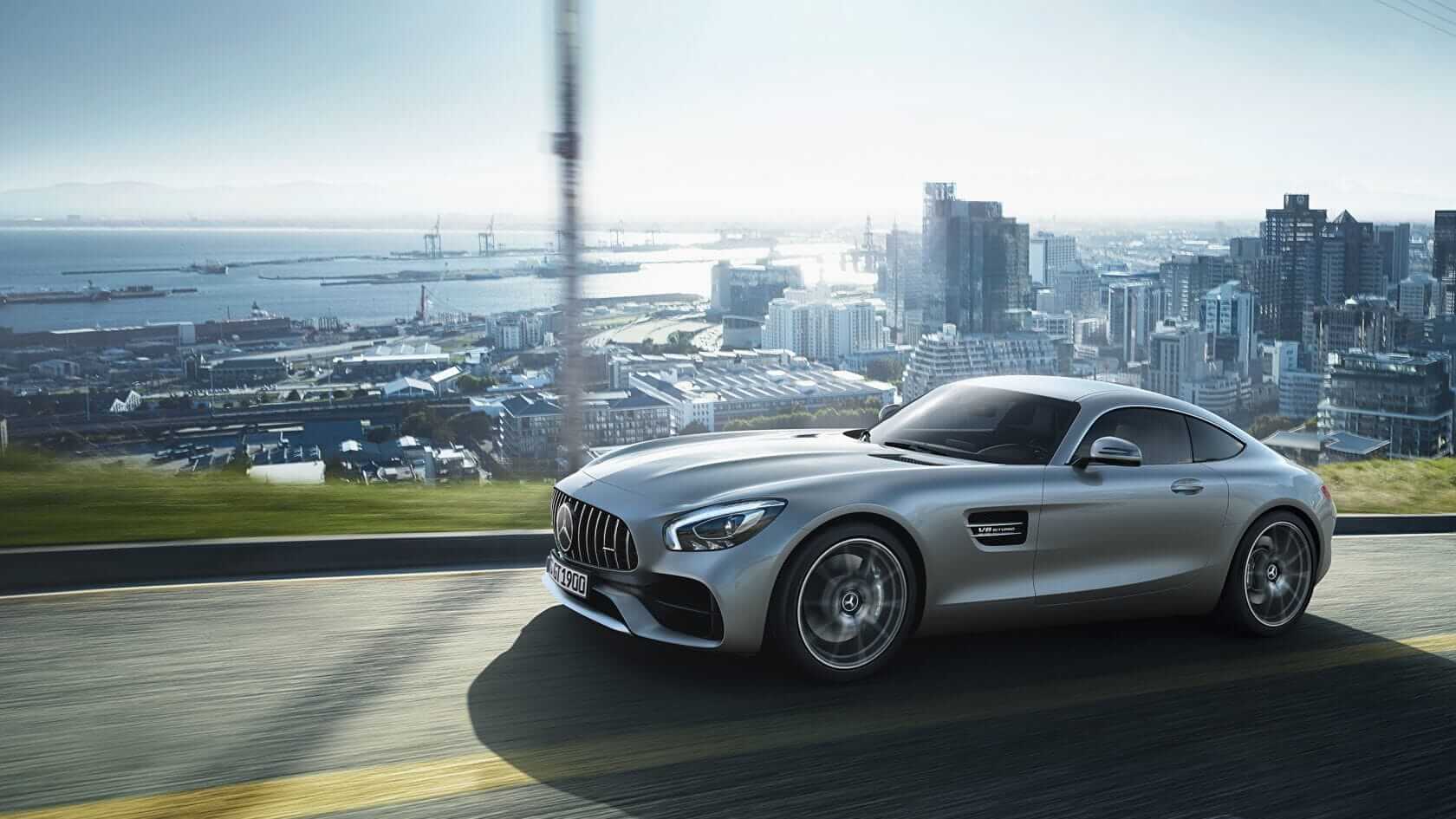 Mercedes AMG GT silver