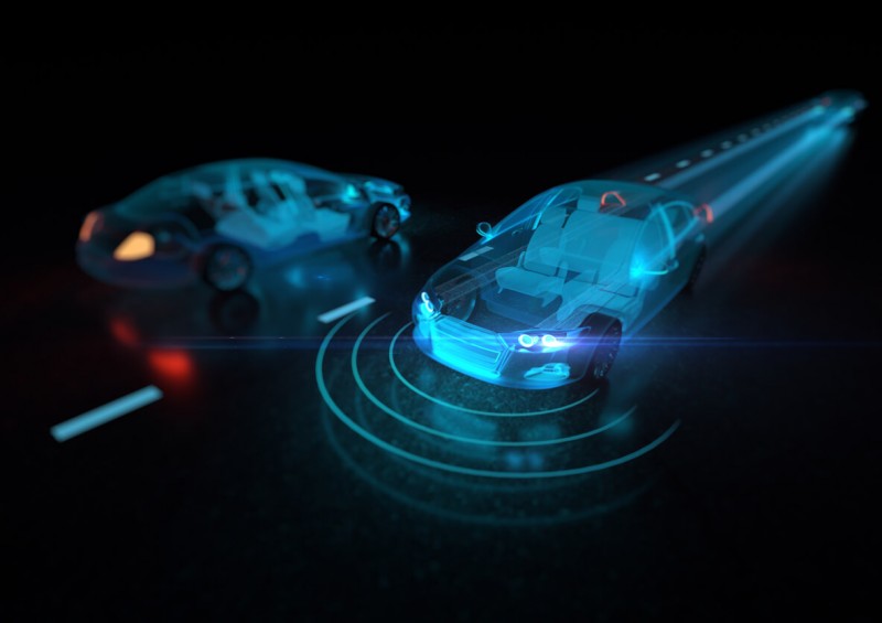 Concept pictures of self driving cars on road Concept pictures of self driving cars on road