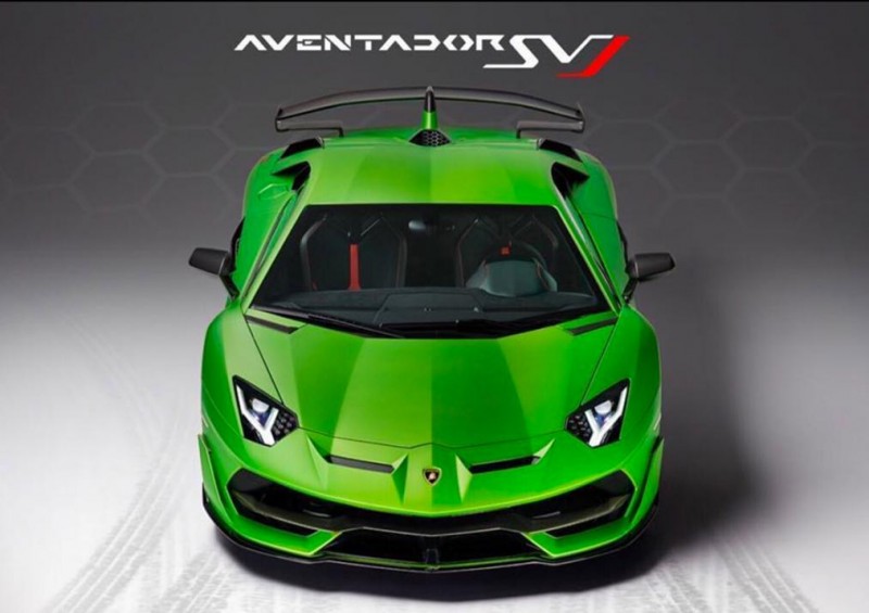 New Lamborghini Aventador SVJ green